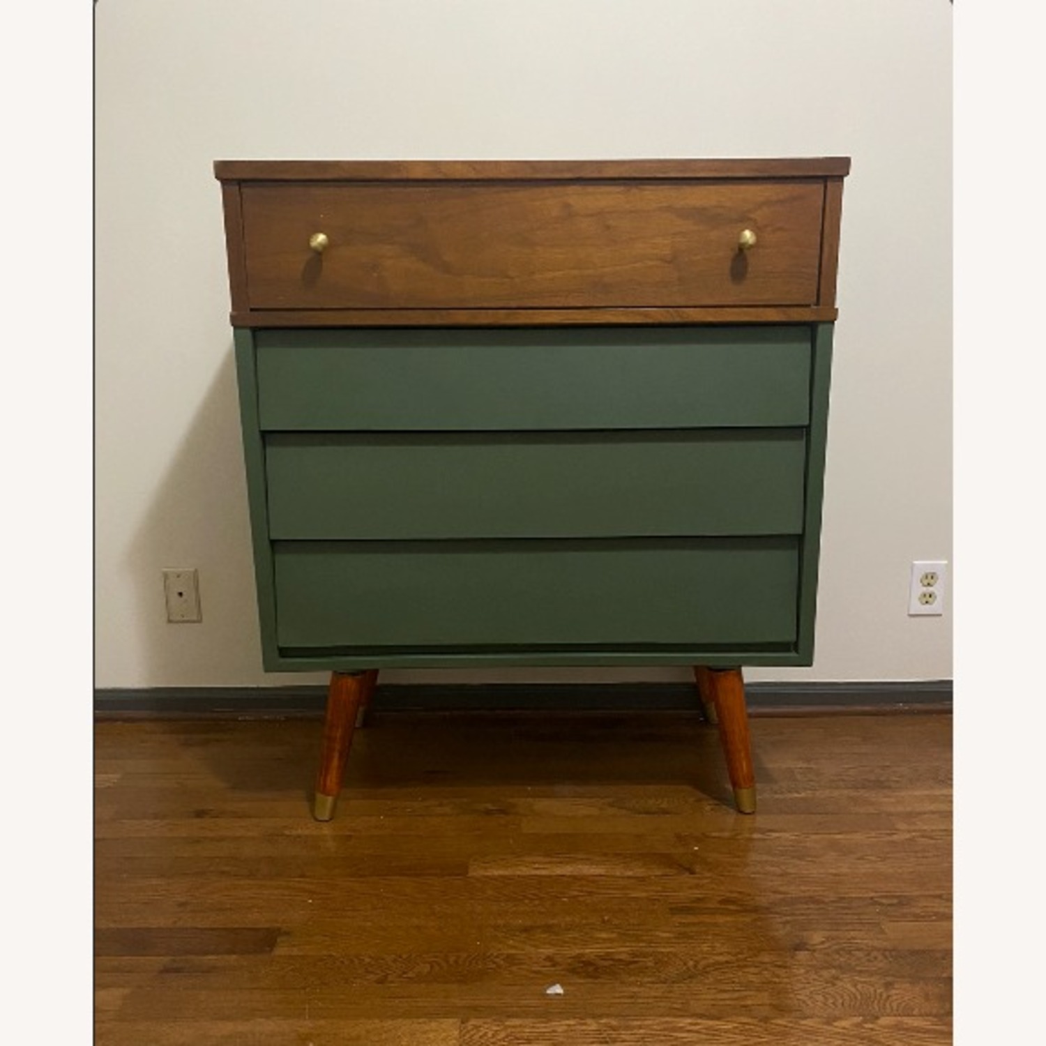 Vintage/Antique Finds Green Wood Dresser - image-2