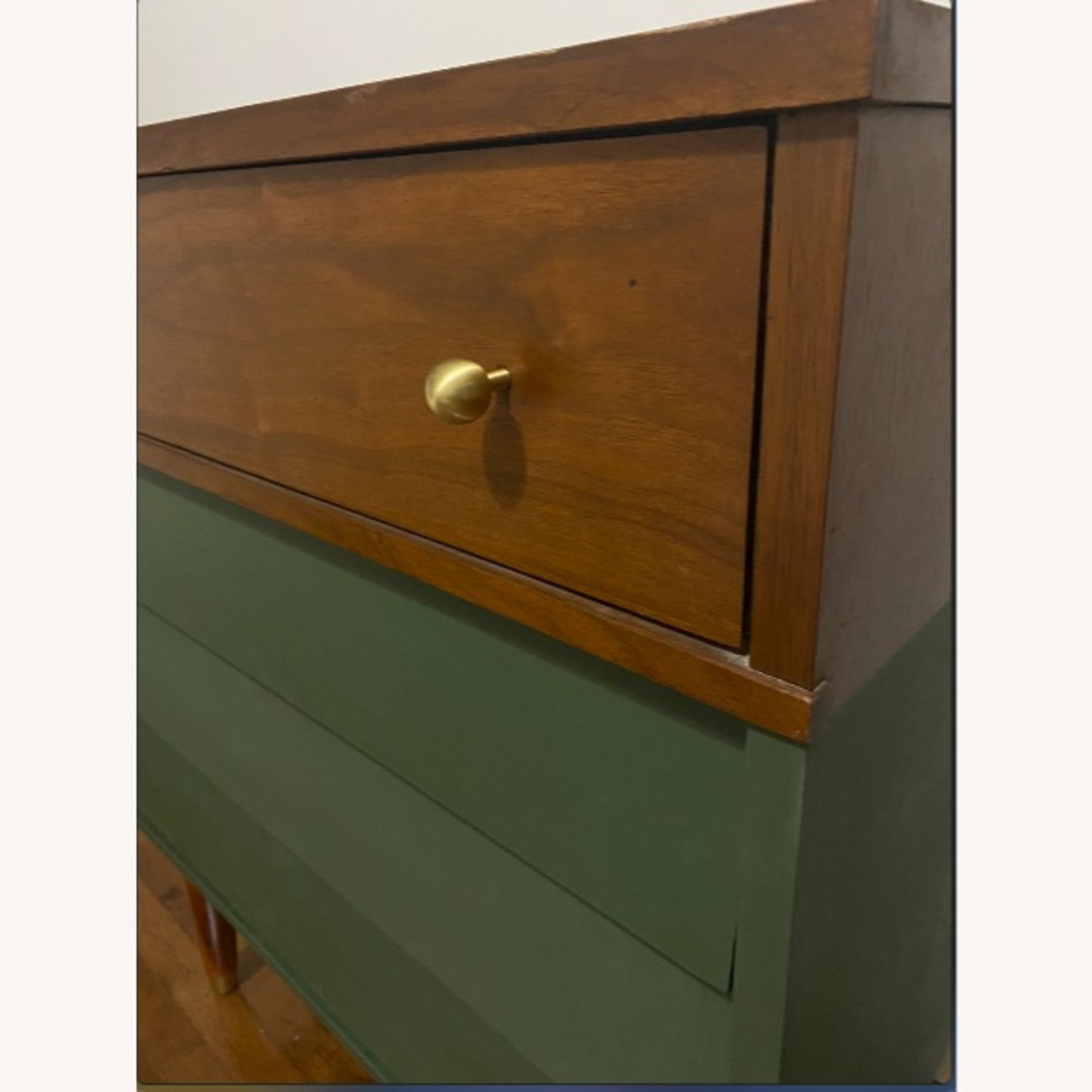 Vintage/Antique Finds Green Wood Dresser - image-5