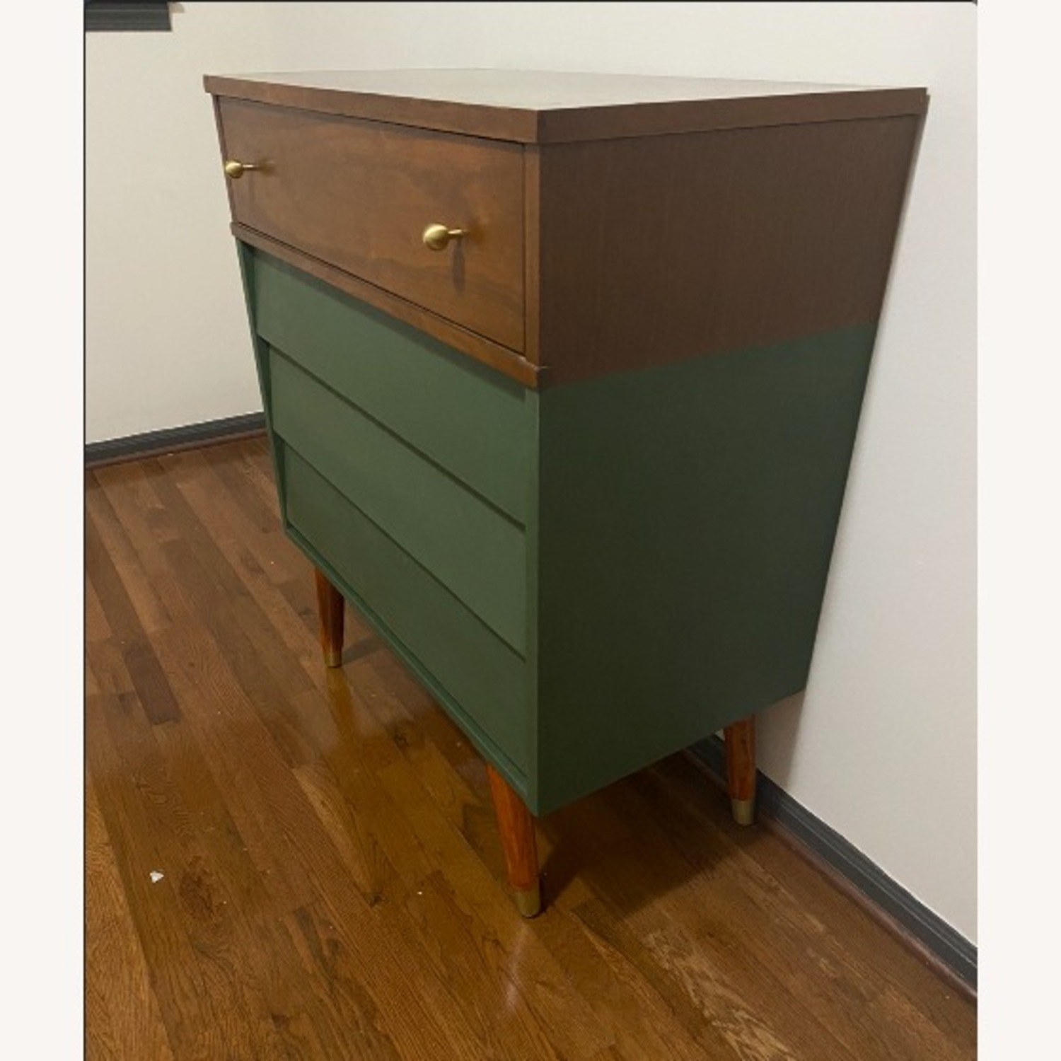 Vintage/Antique Finds Green Wood Dresser - image-3