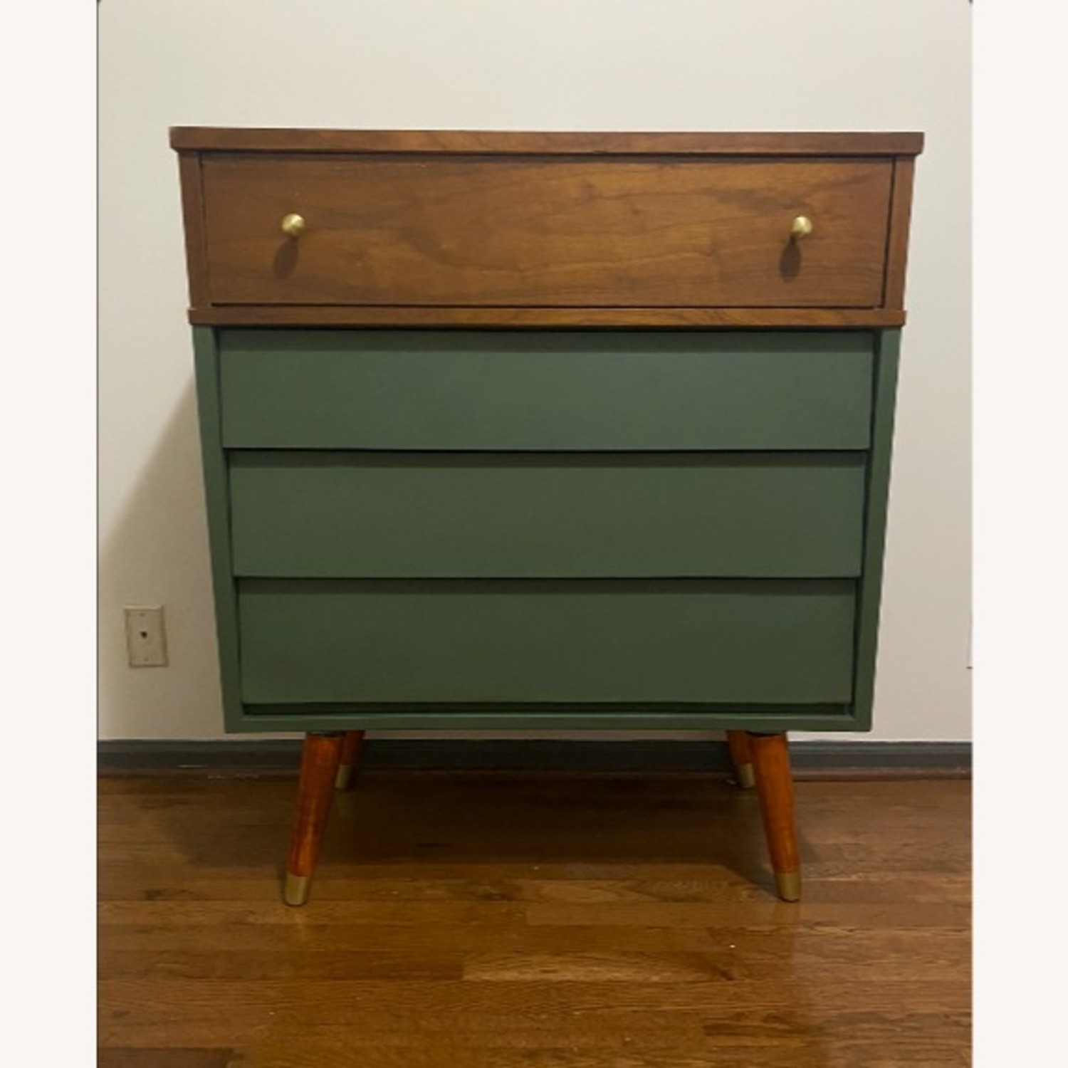 Vintage/Antique Finds Green Wood Dresser - image-1
