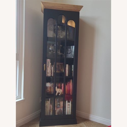 Used  Hutch/Glass Cabinet Solid Pine Wood, European Import for sale on AptDeco