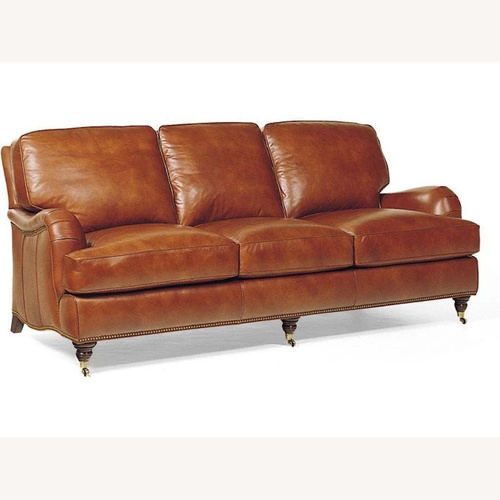 Used Hancock & Moore Cognac Leather 3-Seater Sofa 84” for sale on AptDeco