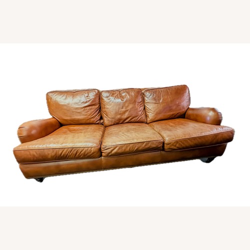 Used Hancock & Moore Cognac Leather 3-Seater Sofa 84” for sale on AptDeco