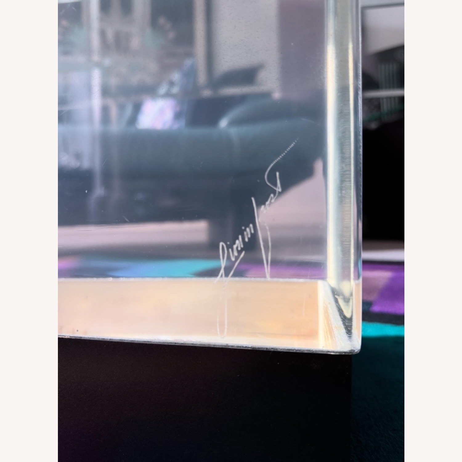 Rare Signed 1970s Lucite Coffee Table  - image-5