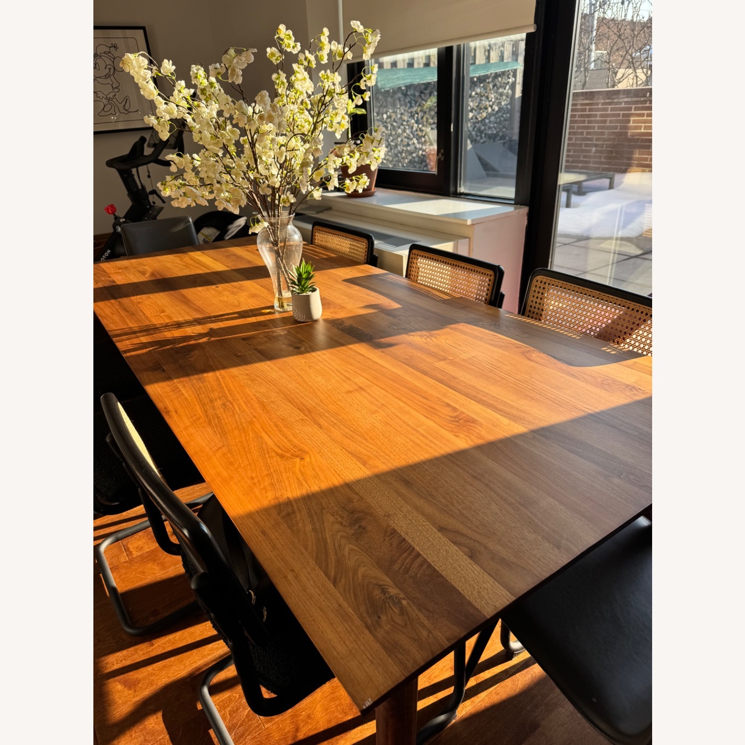 Poly and Bark Brown Wood Dining Table - image-1