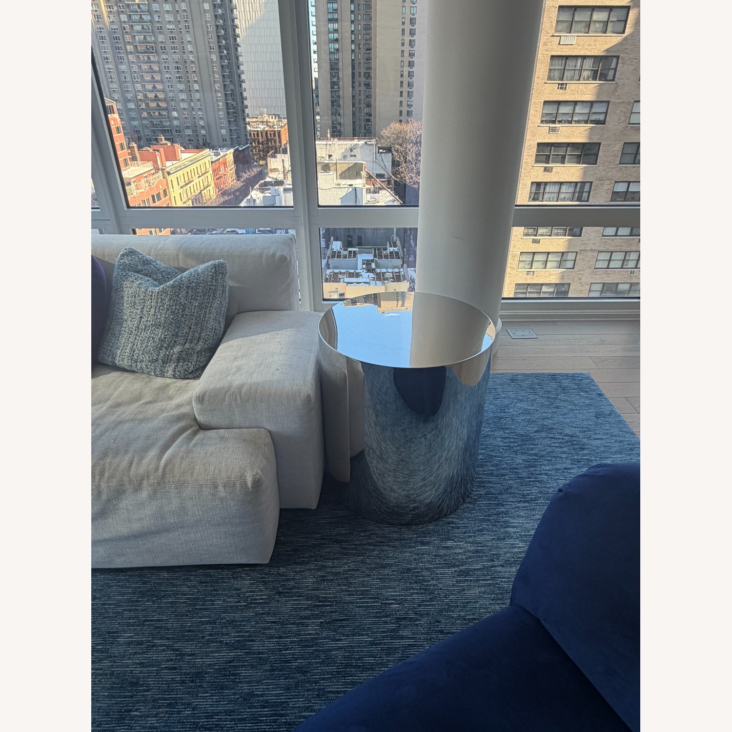 Thayer Coggin Stainless Steel Drum Coffee Tables - image-2