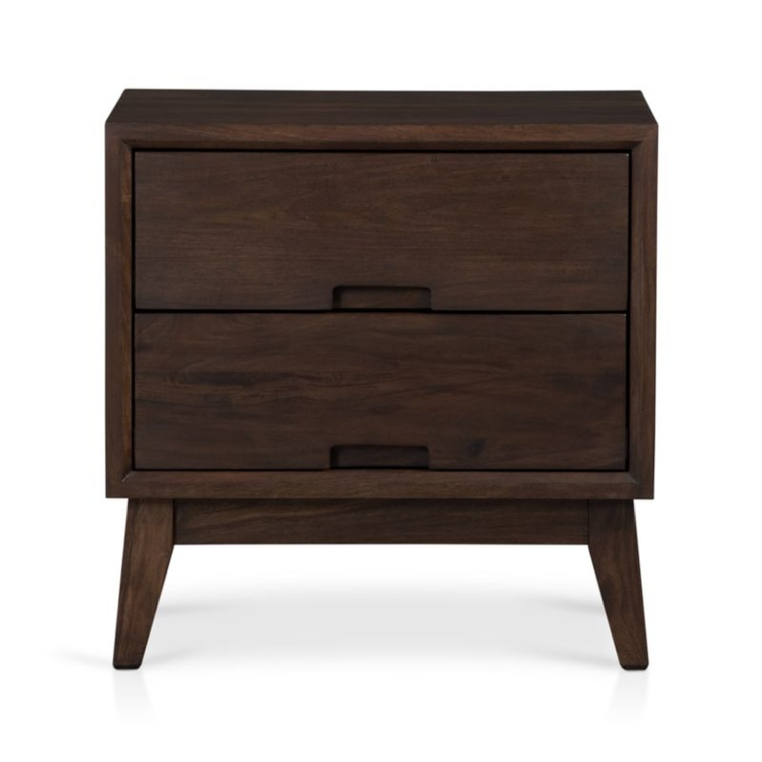 Crate & Barrel Steppe Dark Brown Wood Nightstands - image-0