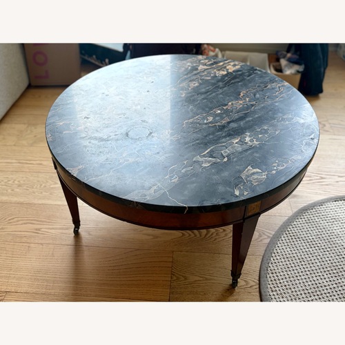 Used J.B. Van Sciver Co. Portoro Marble Coffee Table for sale on AptDeco