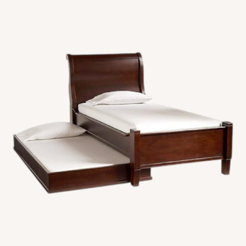 Used Pttery Barn Larkin Sleigh Bed With Trundle  for sale on AptDeco