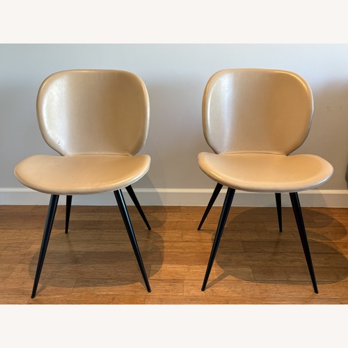 Used Room & Board Gwen Natural Leather Dining Chairs for sale on AptDeco