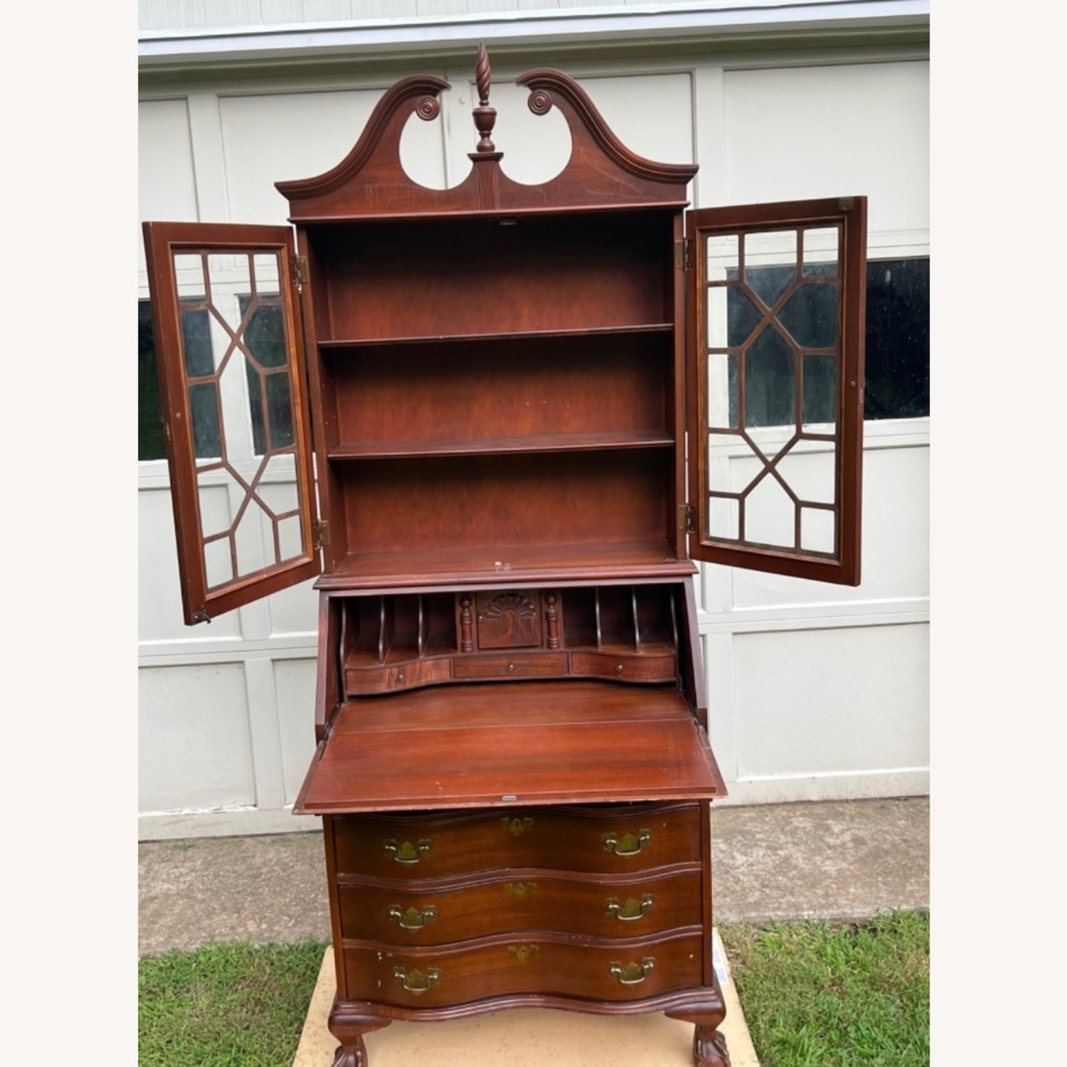 Vintage Mahogany Secretary Desk - image-2