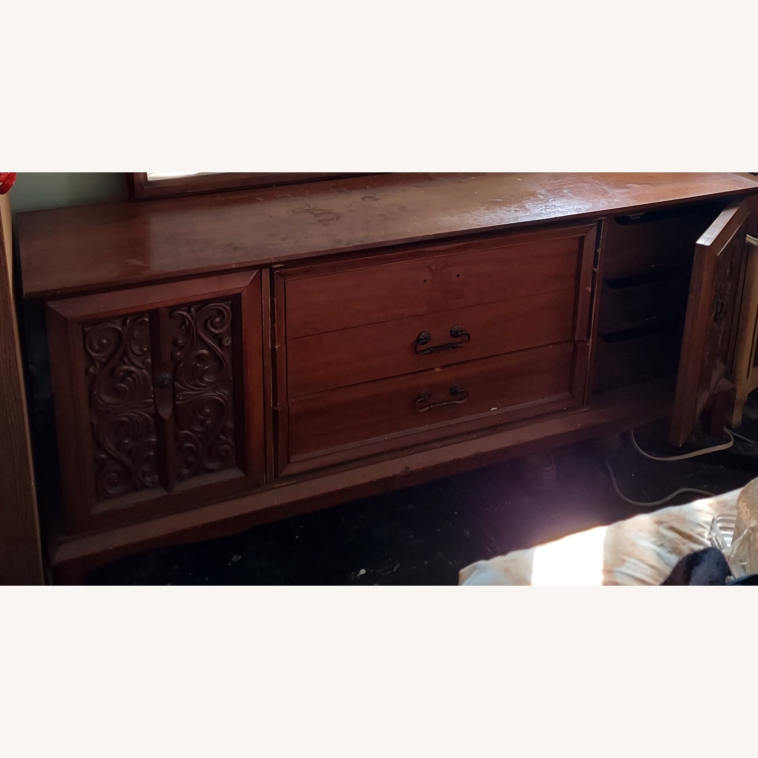 Vintage Dresser with Mirror - image-2