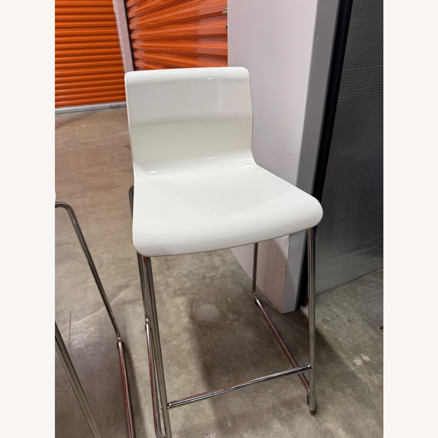 IKEA Bar Stool Counter Height White Chrome Plated - image-4