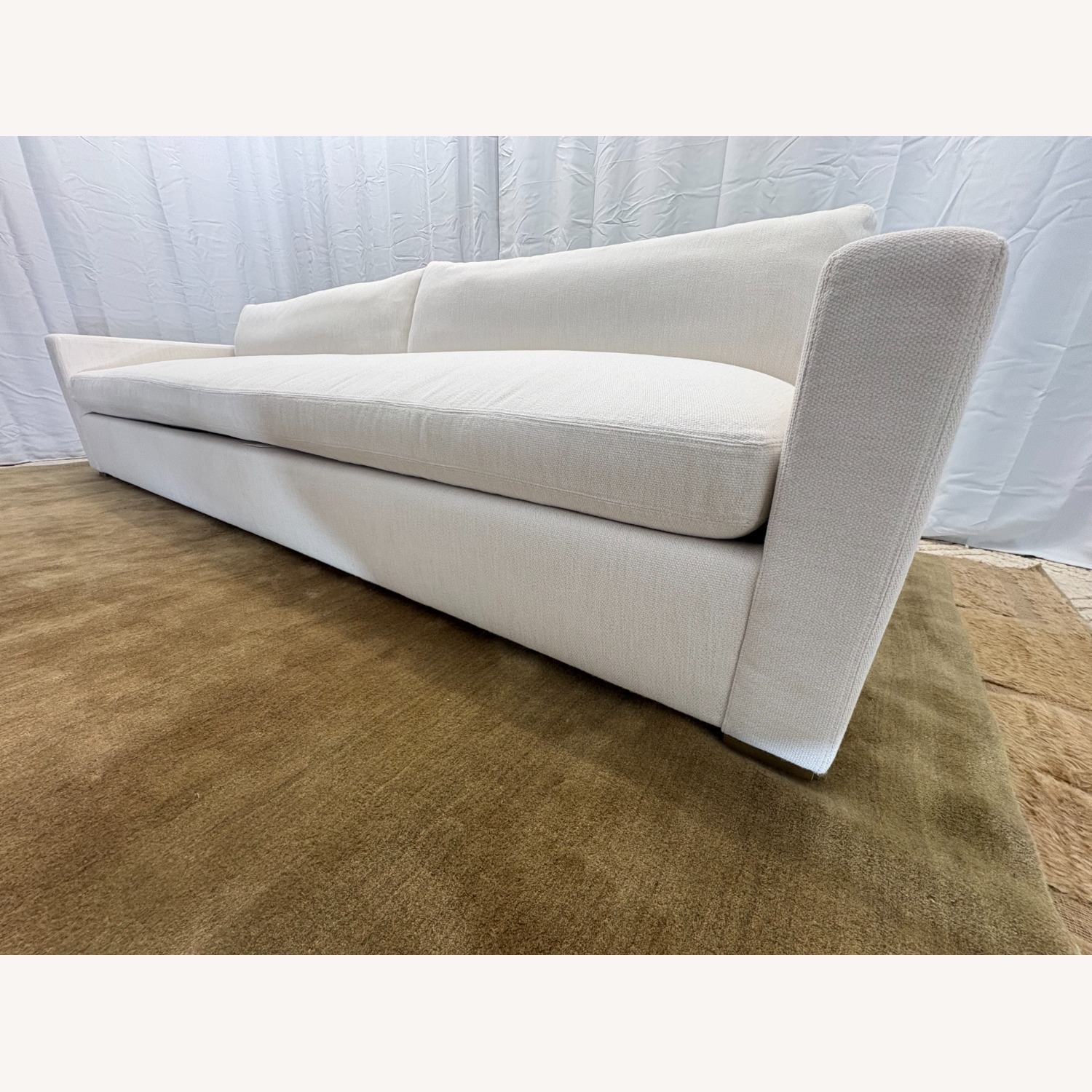 Restoration Hardware Belgian Track Arm Bench-Cushion Sofa - image-8