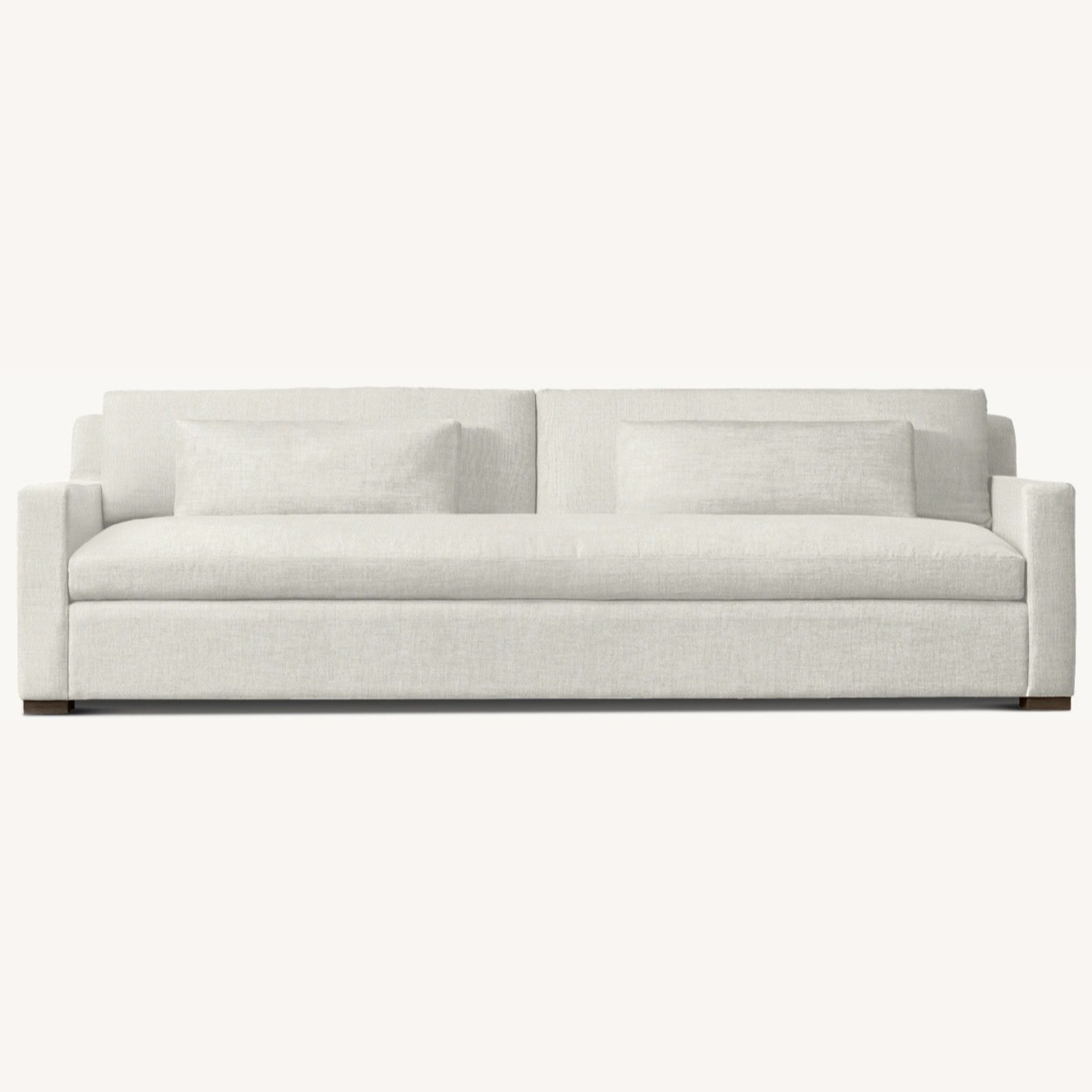 Restoration Hardware Belgian Track Arm Bench-Cushion Sofa - image-0