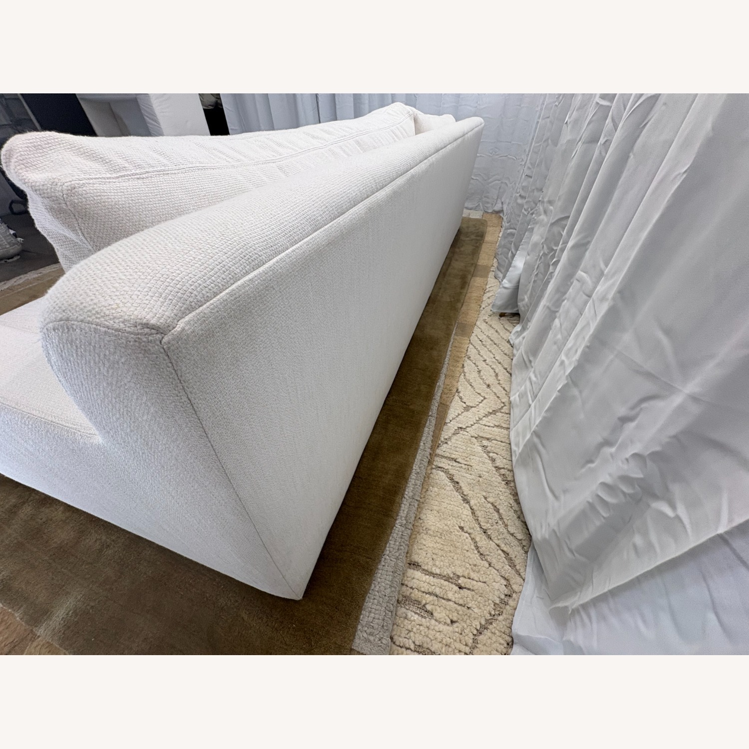 Restoration Hardware Belgian Track Arm Bench-Cushion Sofa - image-12