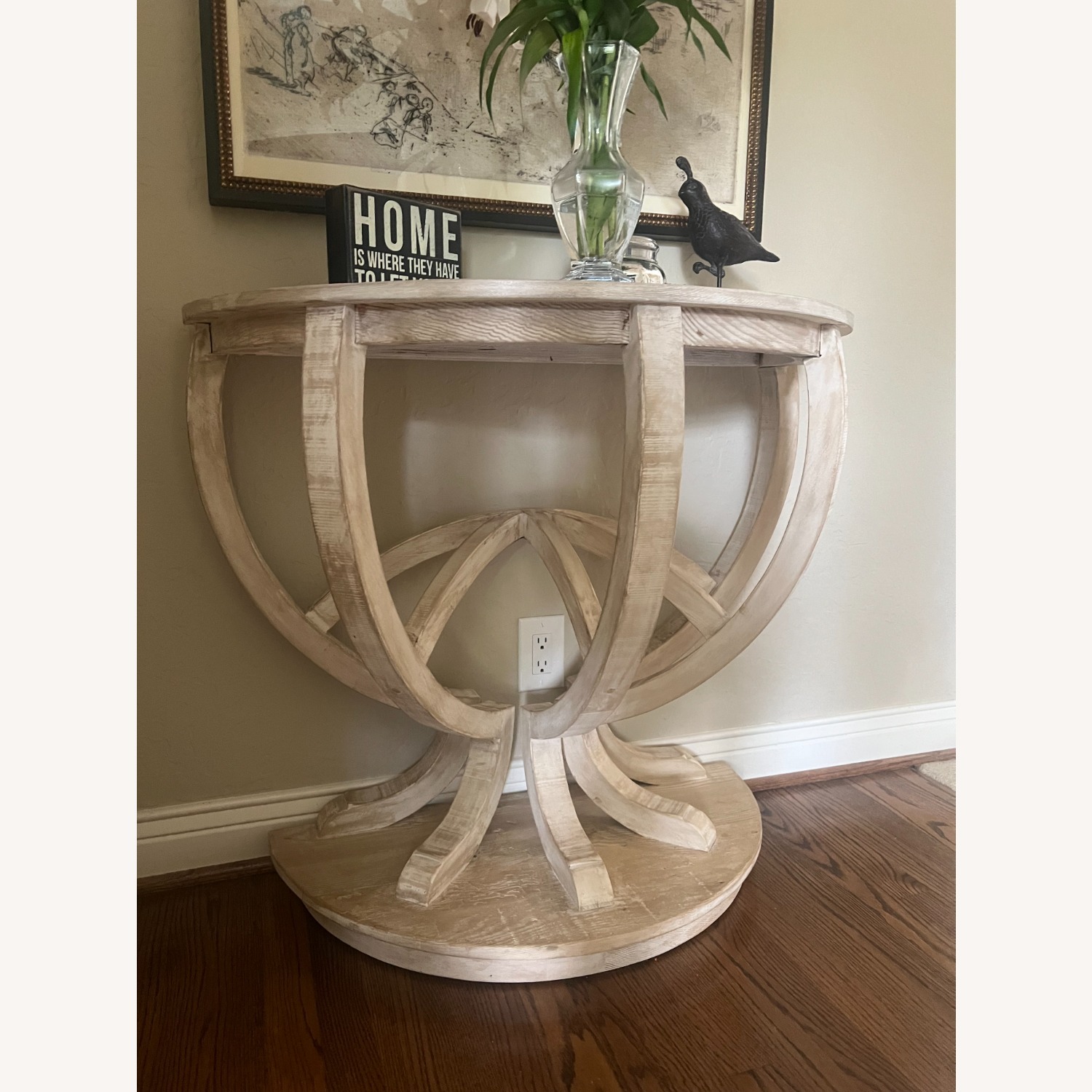 White Wood Side Table - image-1