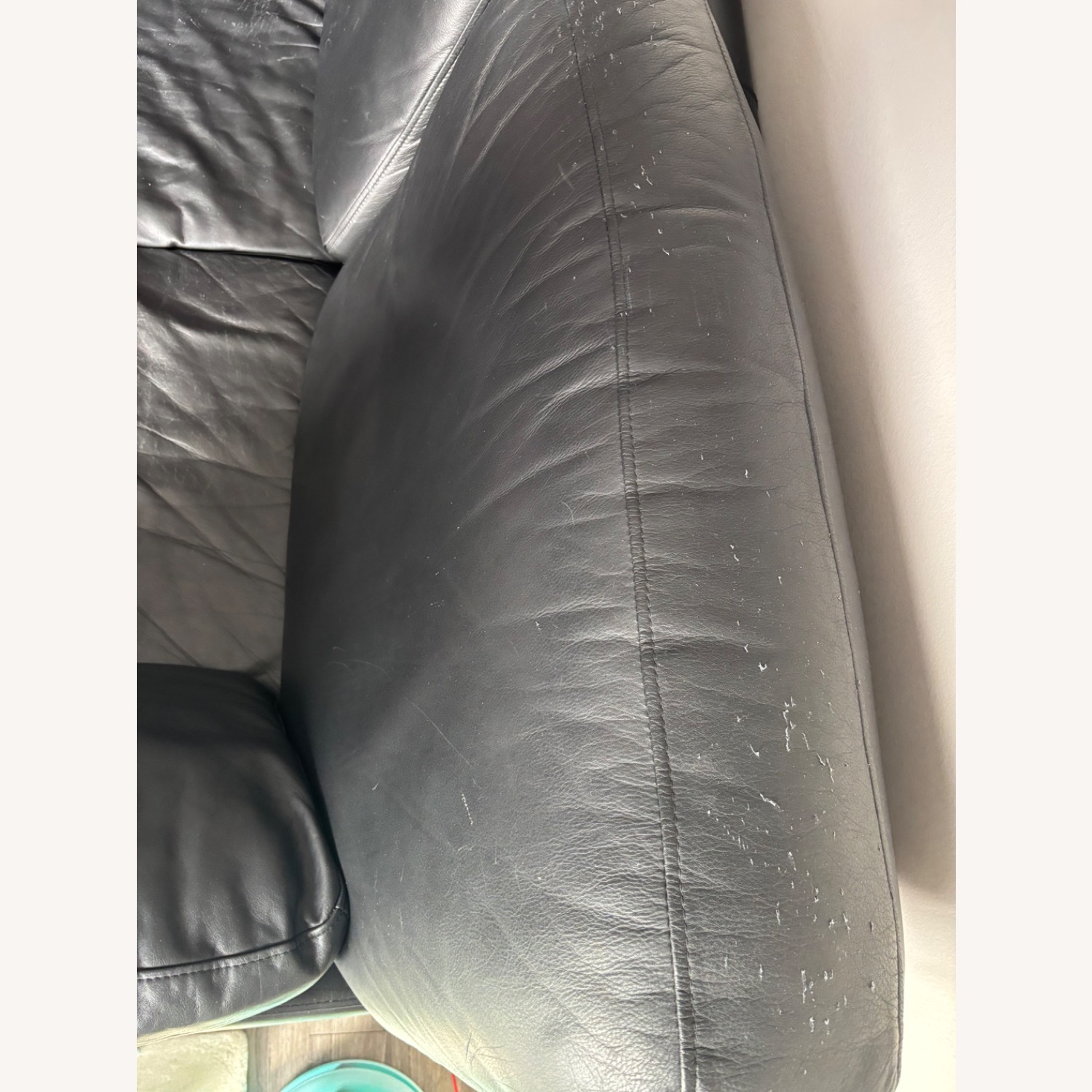 Leather Center Texas Black Leather 3+ Seater Sofa - image-2