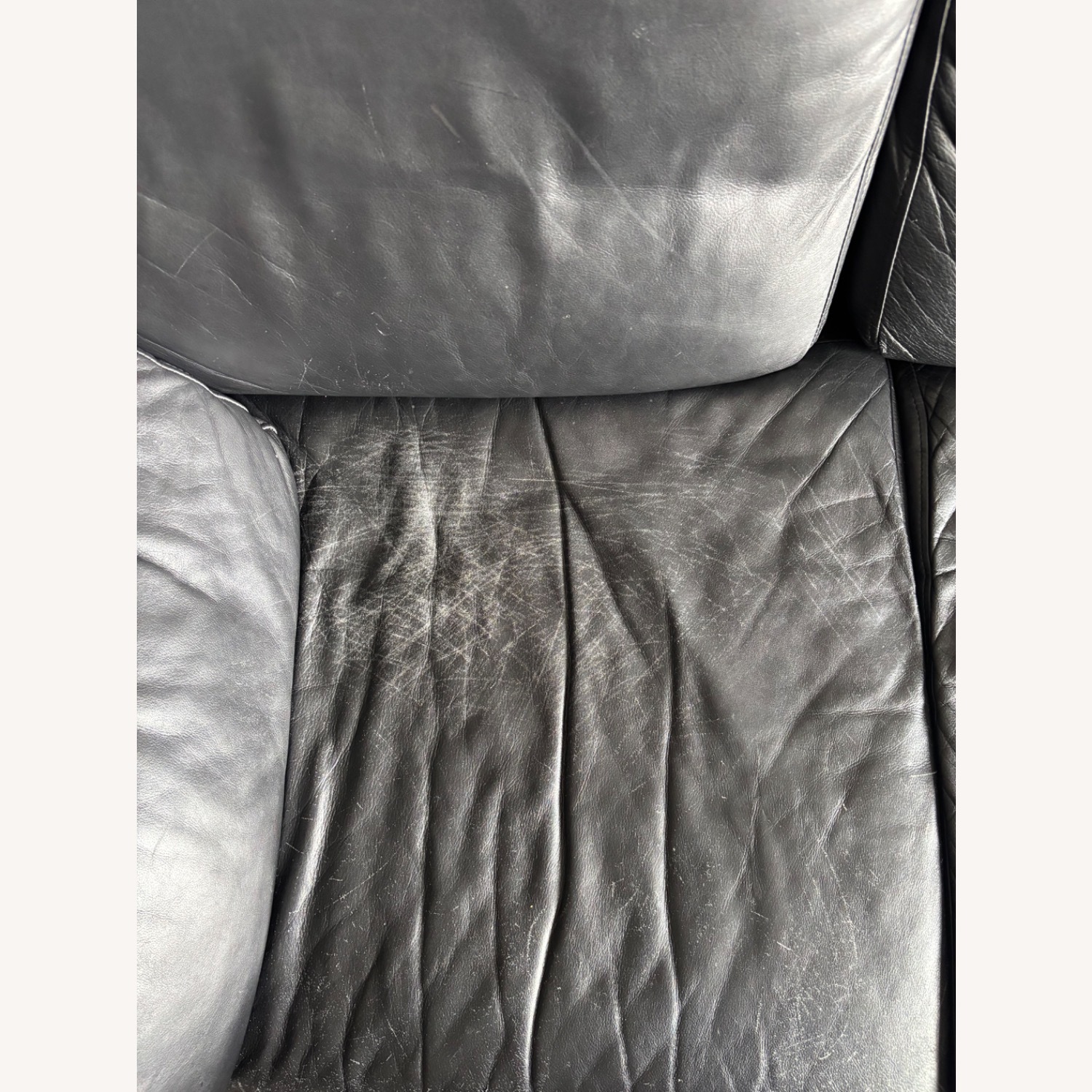 Leather Center Texas Black Leather 3+ Seater Sofa - image-3