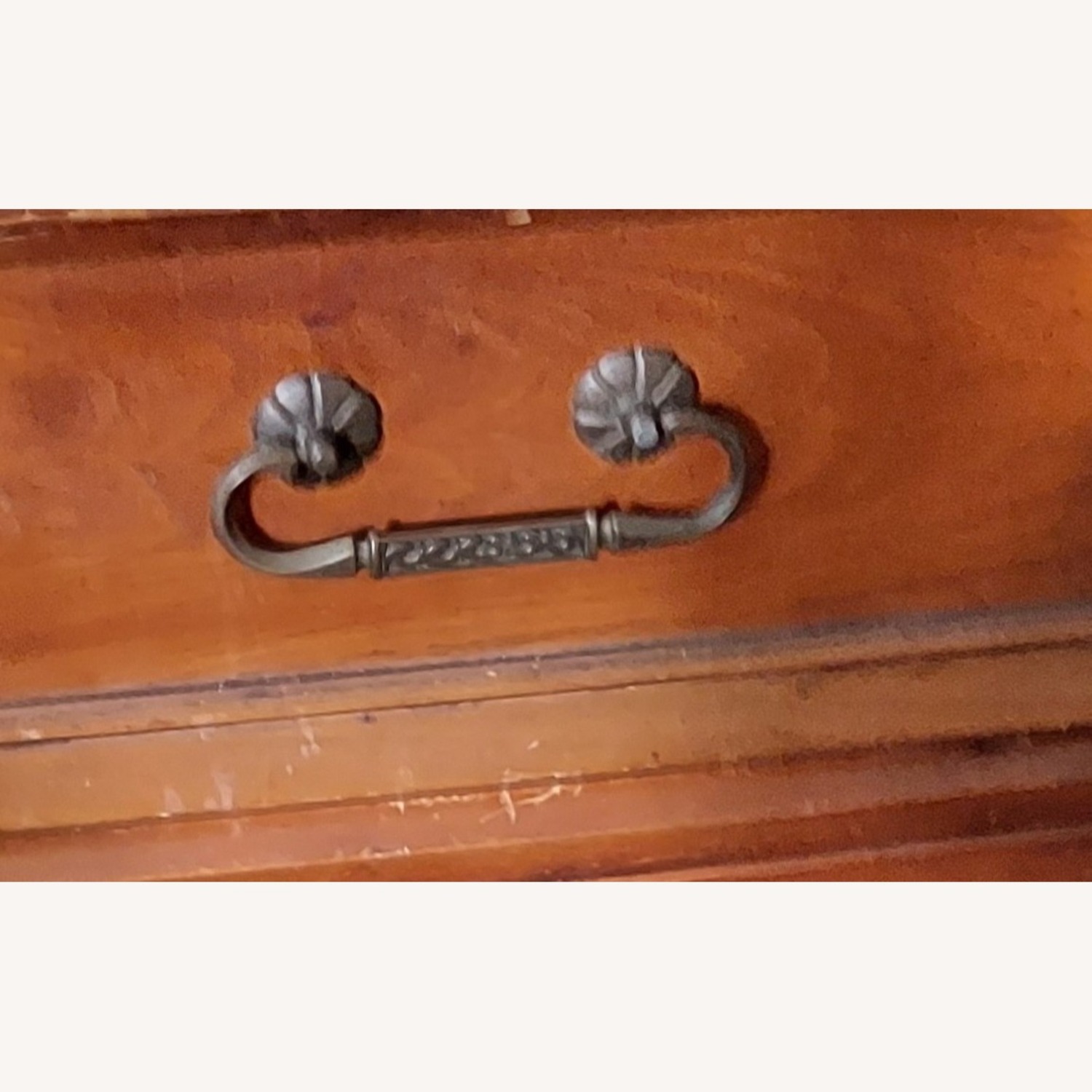 Vintage/Antique Dark Brown Wood Nightstands - image-2