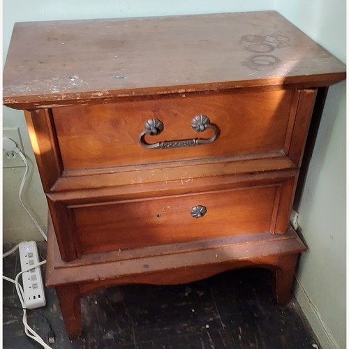 Used Vintage/Antique Dark Brown Wood Nightstands for sale on AptDeco