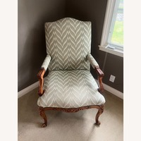 Baker Furniture Green Wood Armchair
