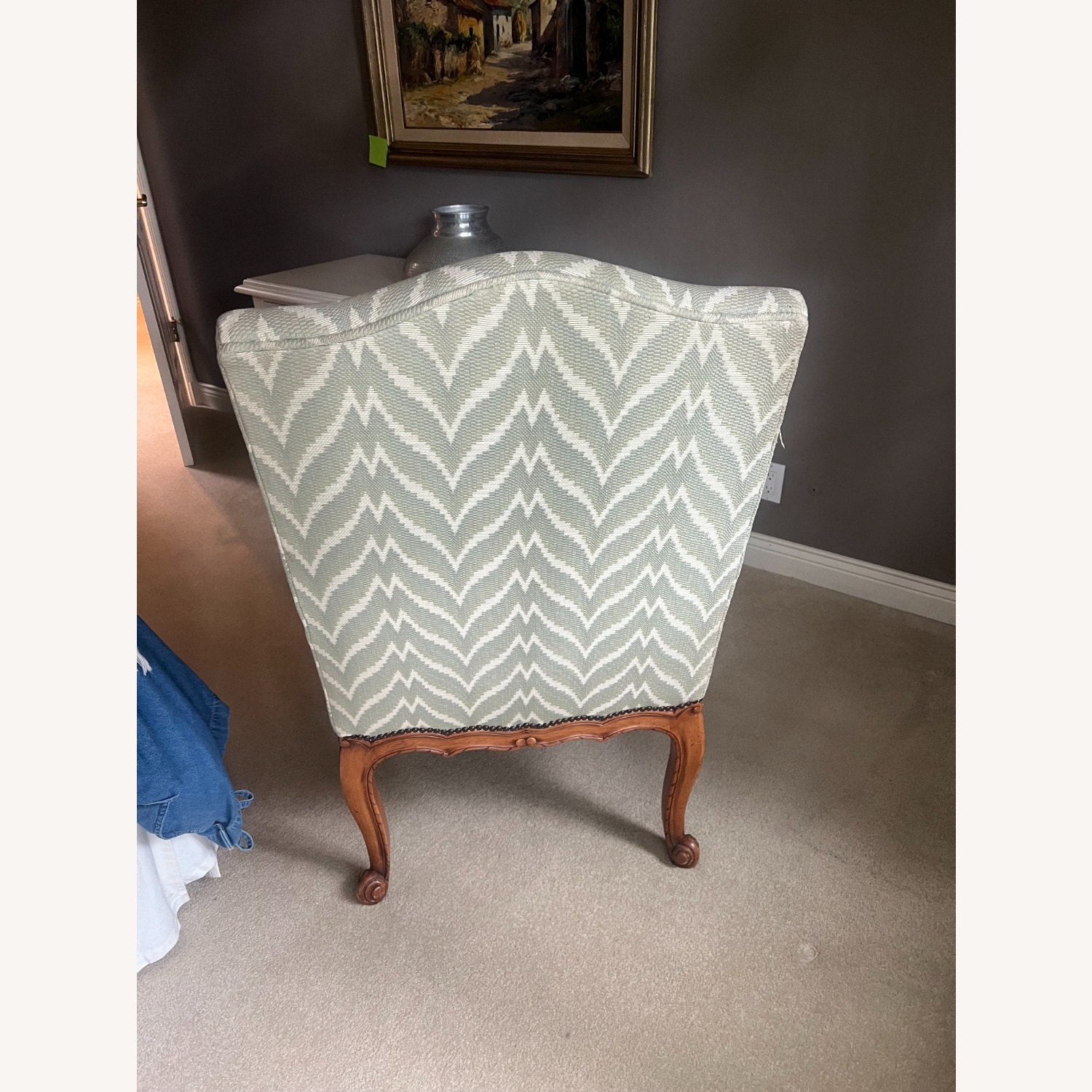 Baker Furniture Green Wood Armchair - image-2