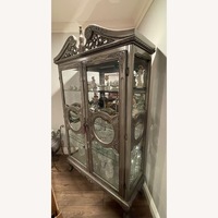 Silver Wooden Curio Cabinet 