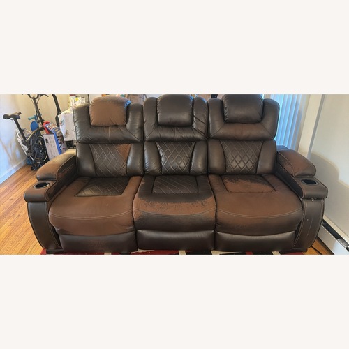 Used Ashley Furniture Dark Brown 3+ Seater Sofa for sale on AptDeco
