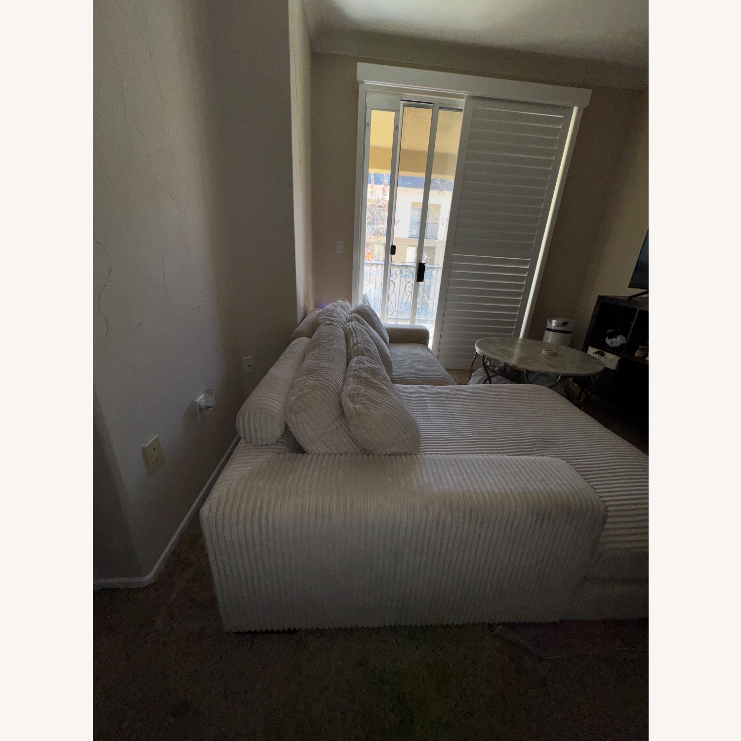 Wayfair White Fabric 2 Piece Sectional - image-4