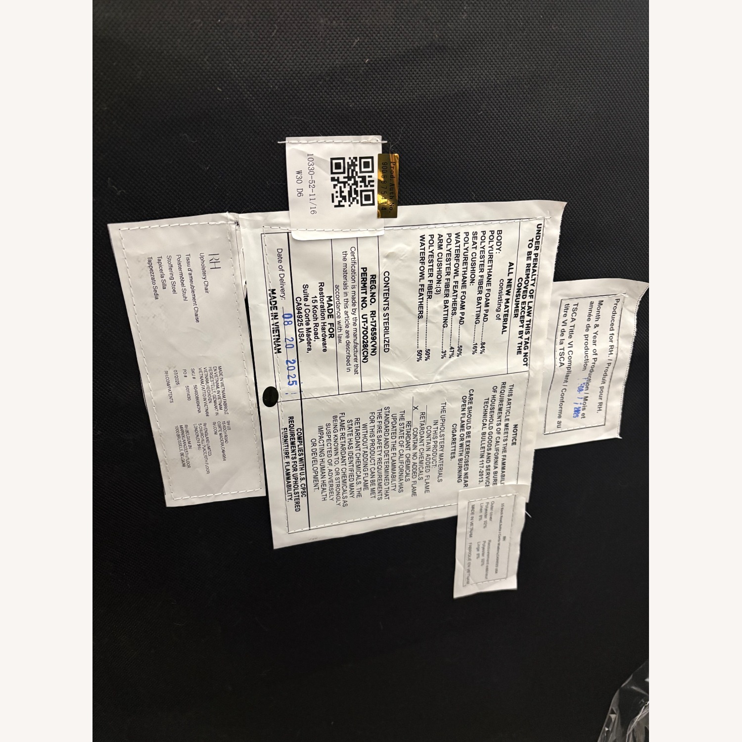 Restoration Hardware Cloud Chair Classic 40" Natural - image-22