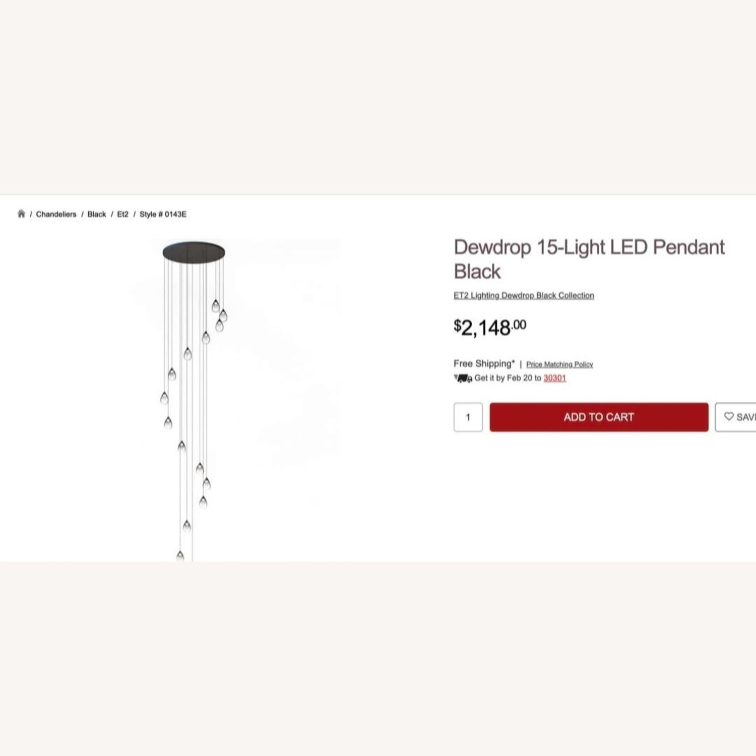 ET2 Contemporary Lighting Black Ceiling Lamp - image-1