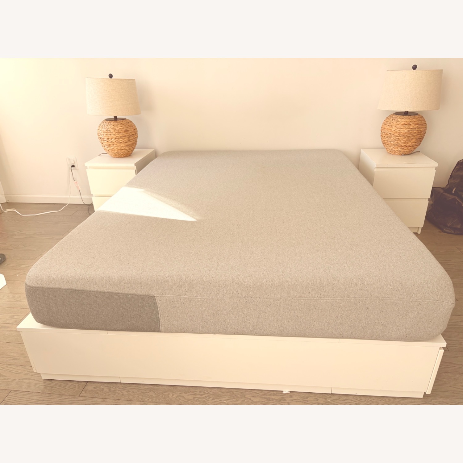 IKEA White Wood Side Table - image-3