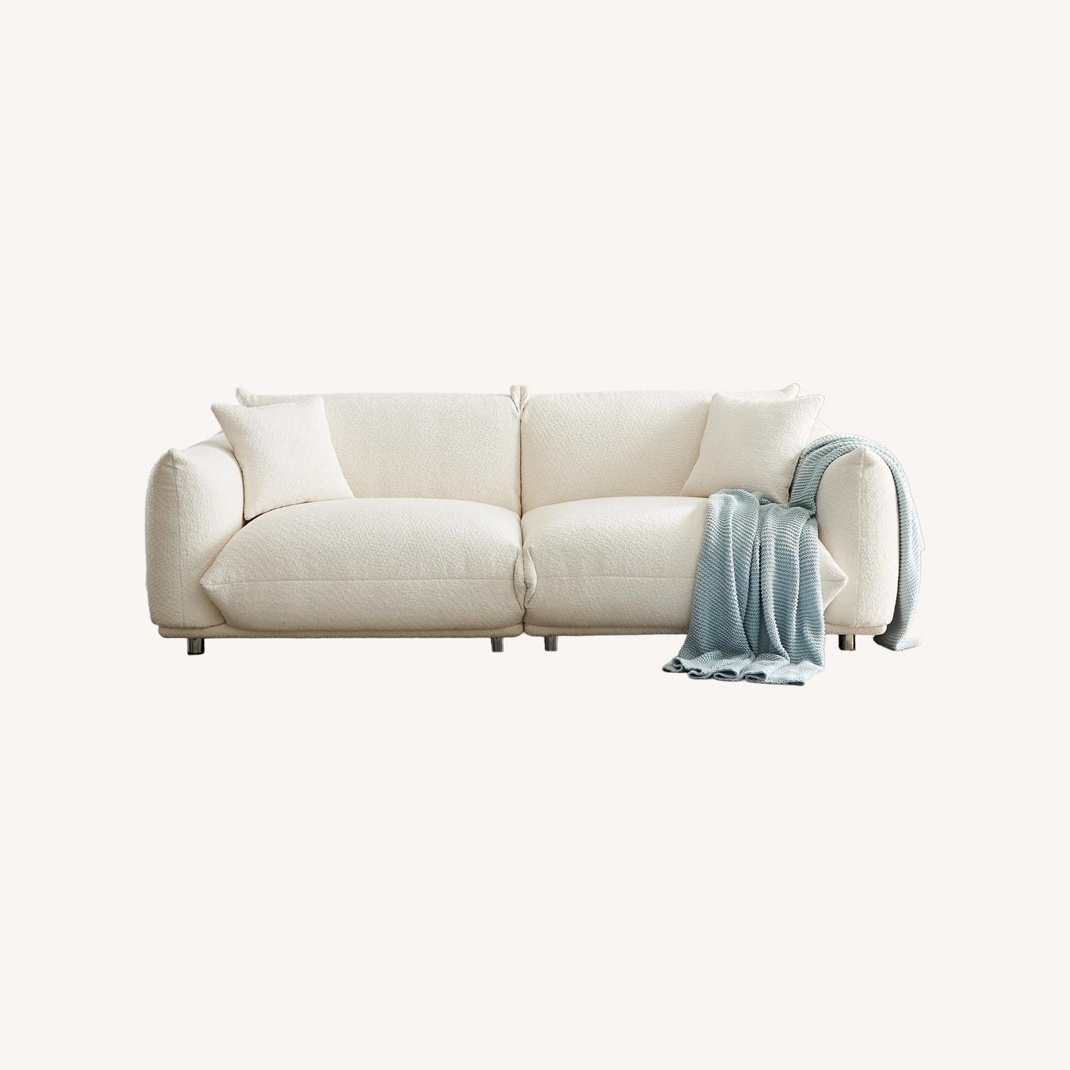 Wayfair White Boucle 3+ Seater Sofa - image-0