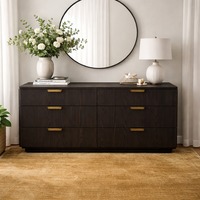Restoration Hardware Ciro 6 Drawer Dresser Black