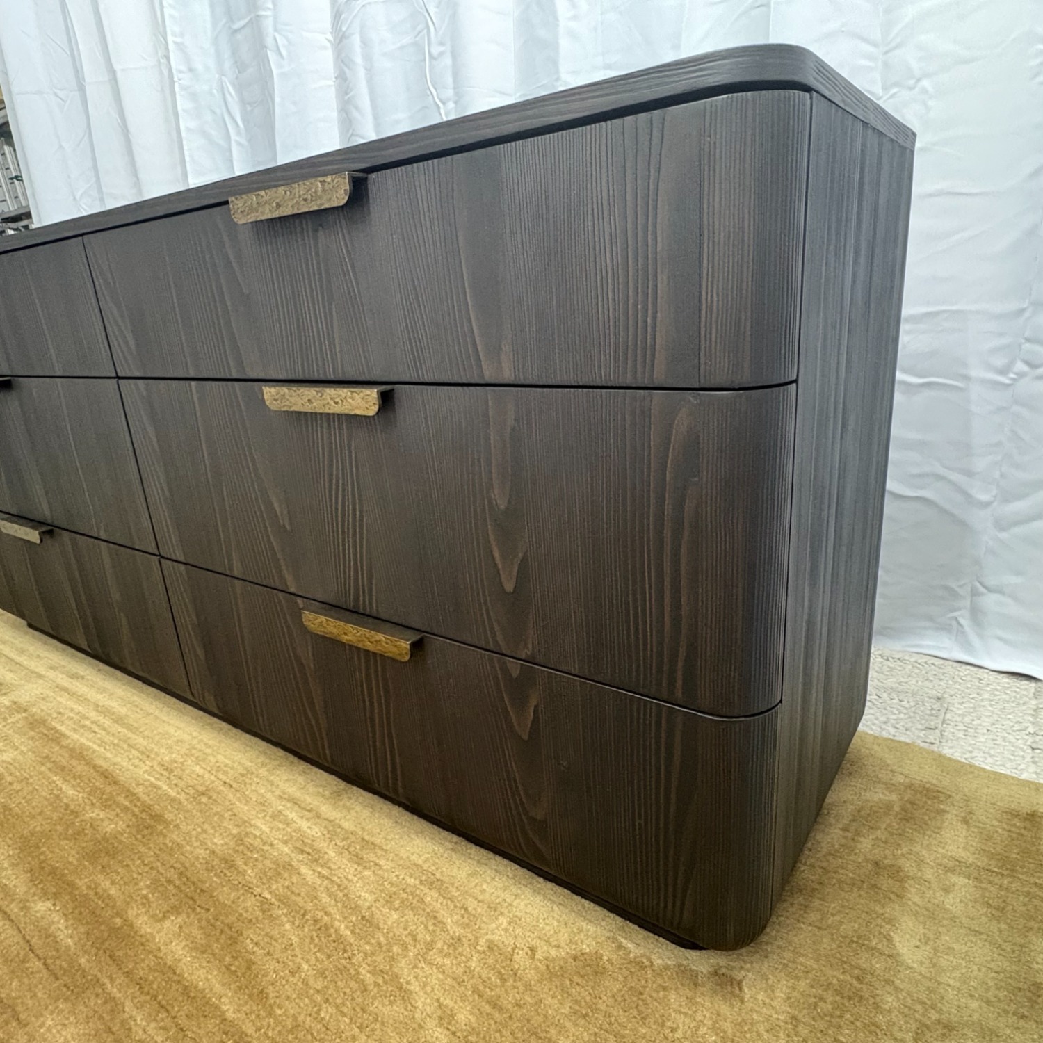 Restoration Hardware Ciro 6 Drawer Dresser Black - image-6