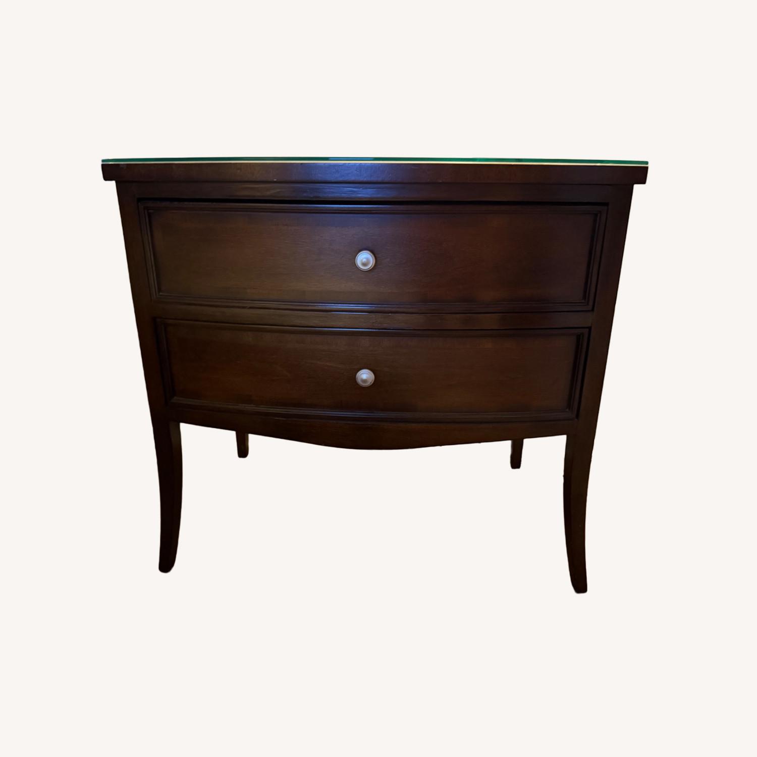 Vintage/Antique Dark Brown Wood Dresser - image-0