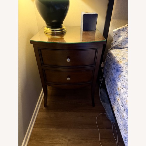 Used Vintage/Antique Dark Brown Wood Nightstand for sale on AptDeco