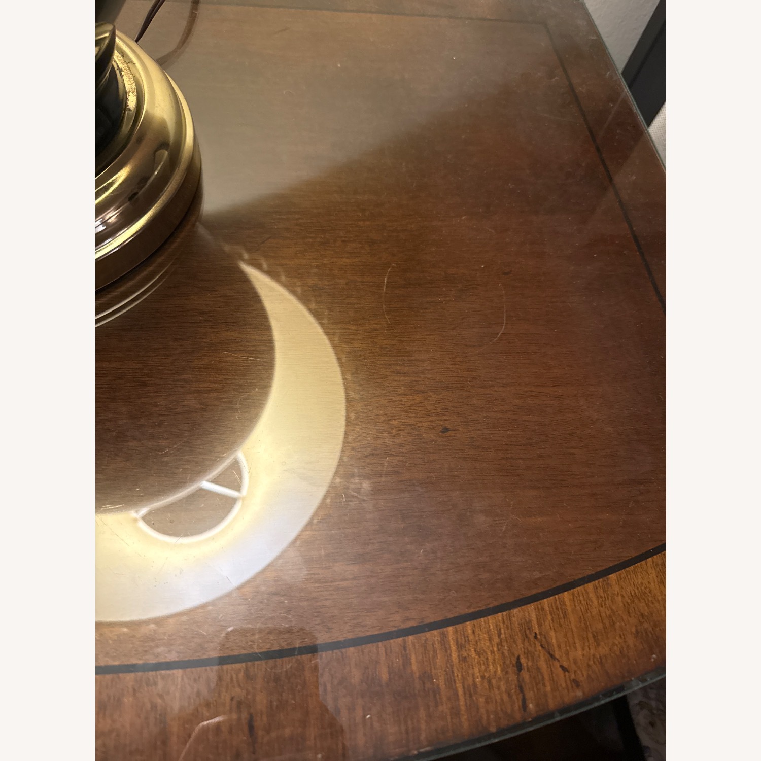 Vintage/Antique Dark Brown Wood Nightstand - image-4