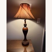 Vintage/Antique Dark Brown Wood Table Lamp