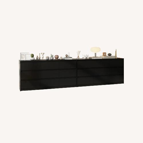 Used Wayfair Black Wood Dresser Set of 2 for sale on AptDeco
