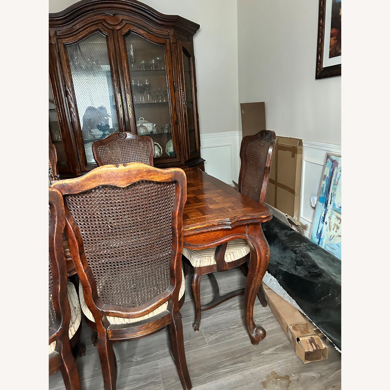 Ethan Allen Dark Brown Wood Dining Set - image-6