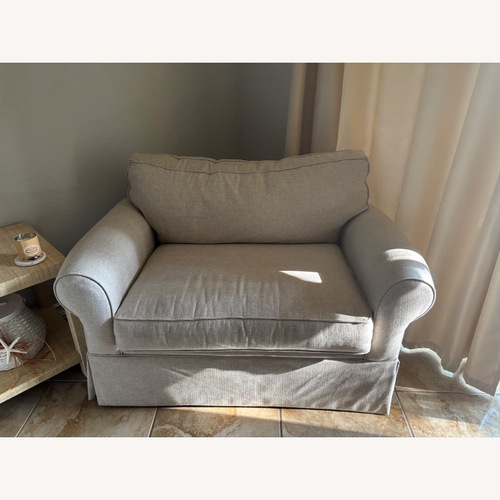 Used Raymour & Flanigan Natural Chair and a Half for sale on AptDeco