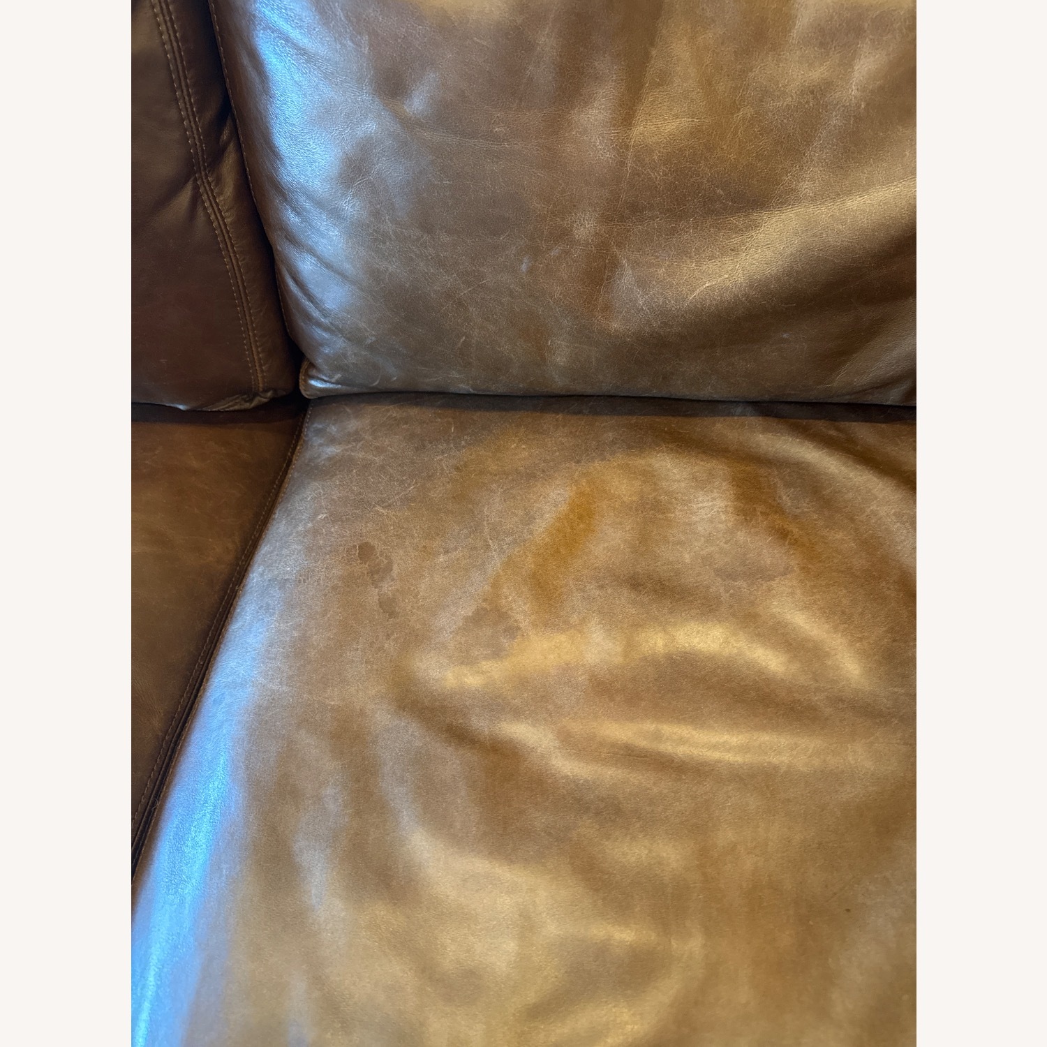 Pottery Barn Turner Square Arm Leather Sofa - image-4