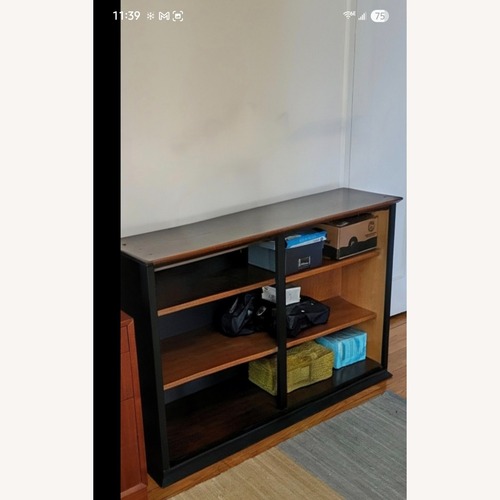 Used Black Wood Bookcase for sale on AptDeco