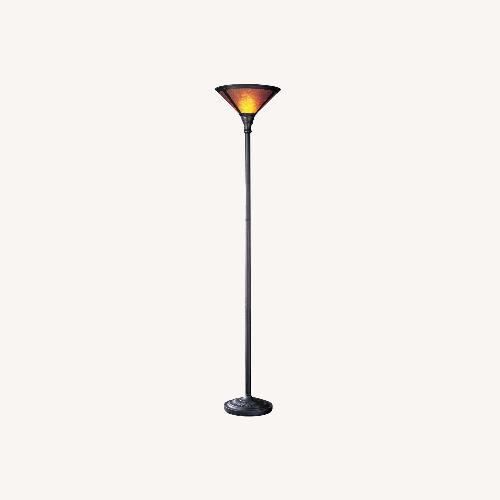 Used Wayfair Hein 71'' Brown Torchiere Floor Lamp for sale on AptDeco