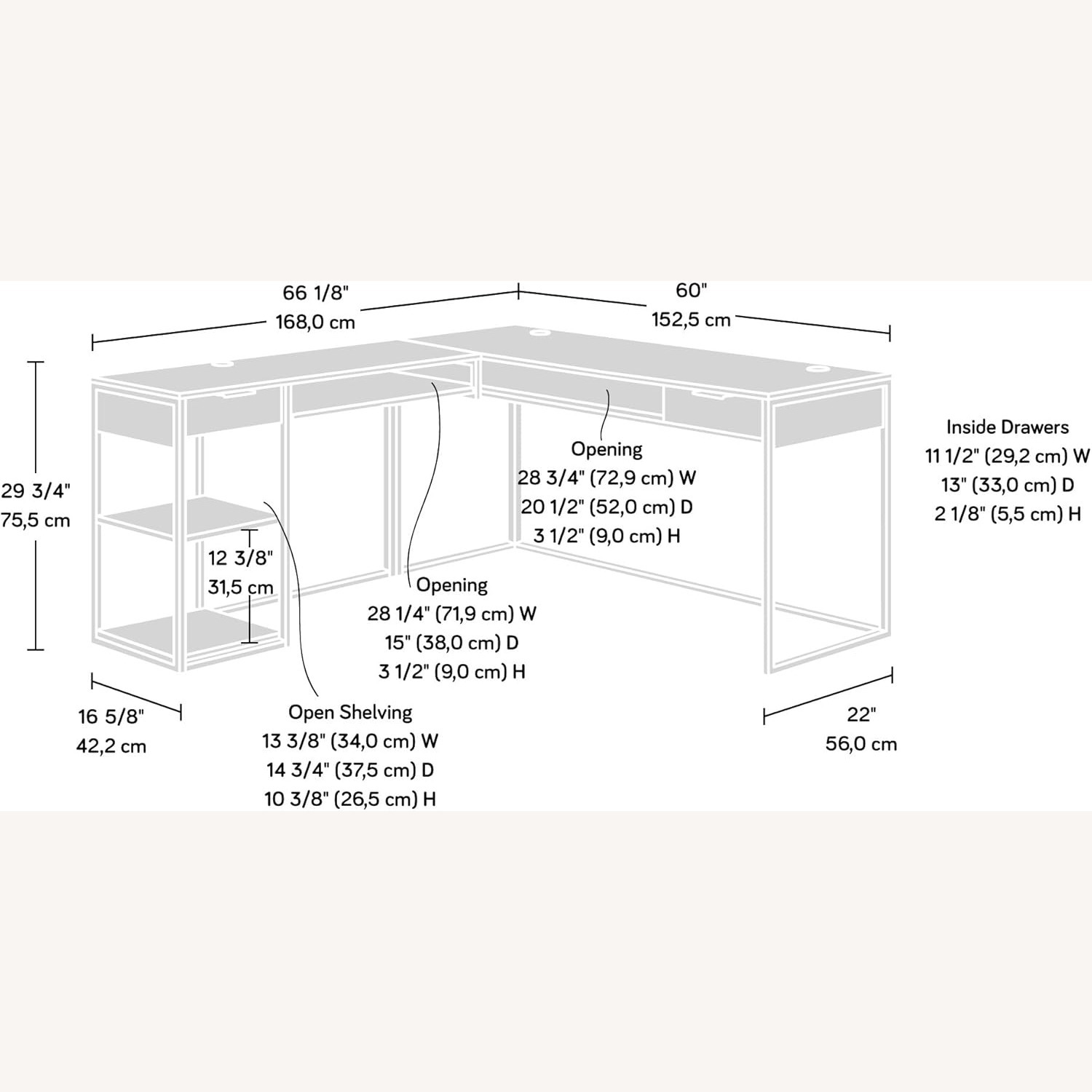 Sauder International Lux® Collection Wood Desk - image-4