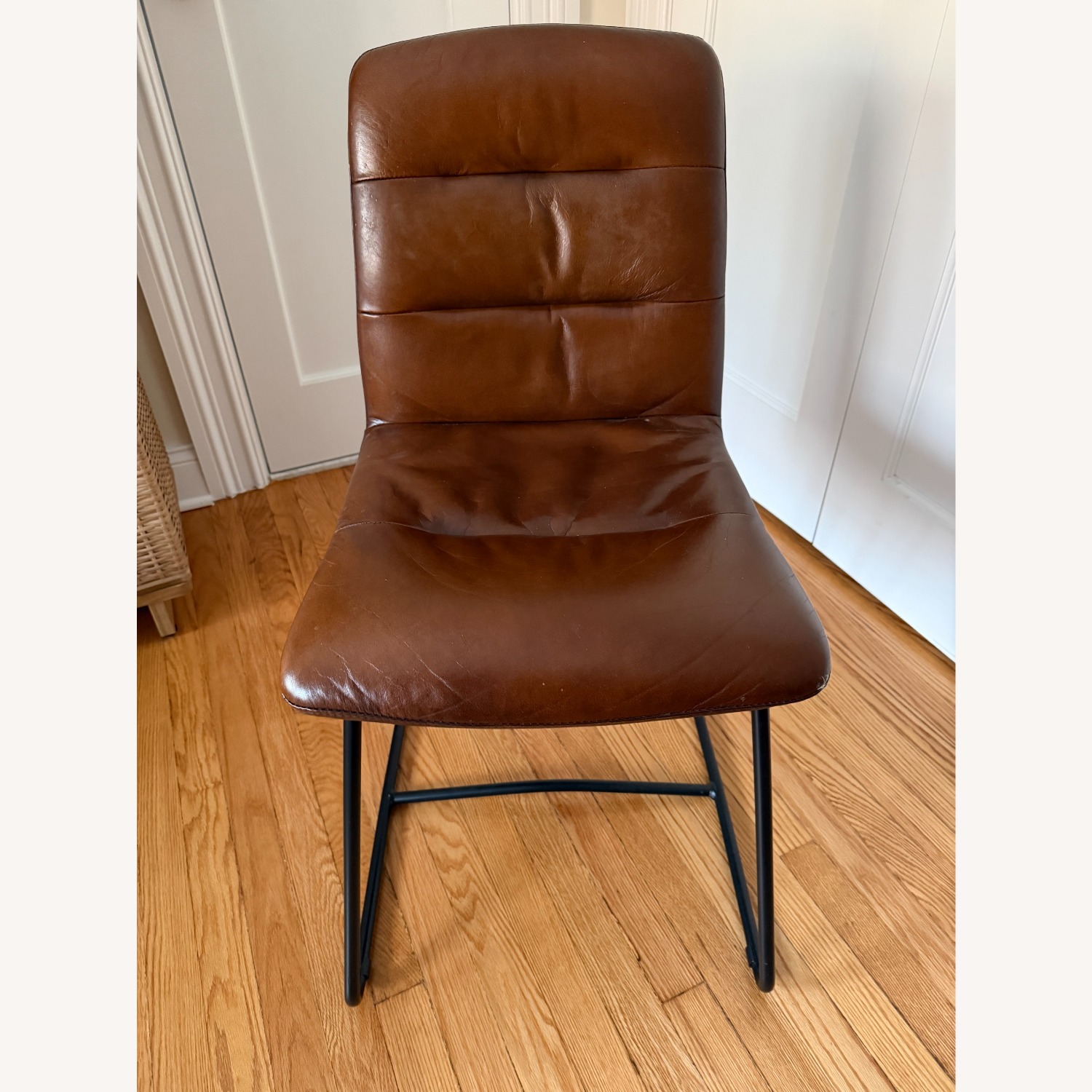 Industry West Asher Dark Brown Leather Dining Chair - image-1