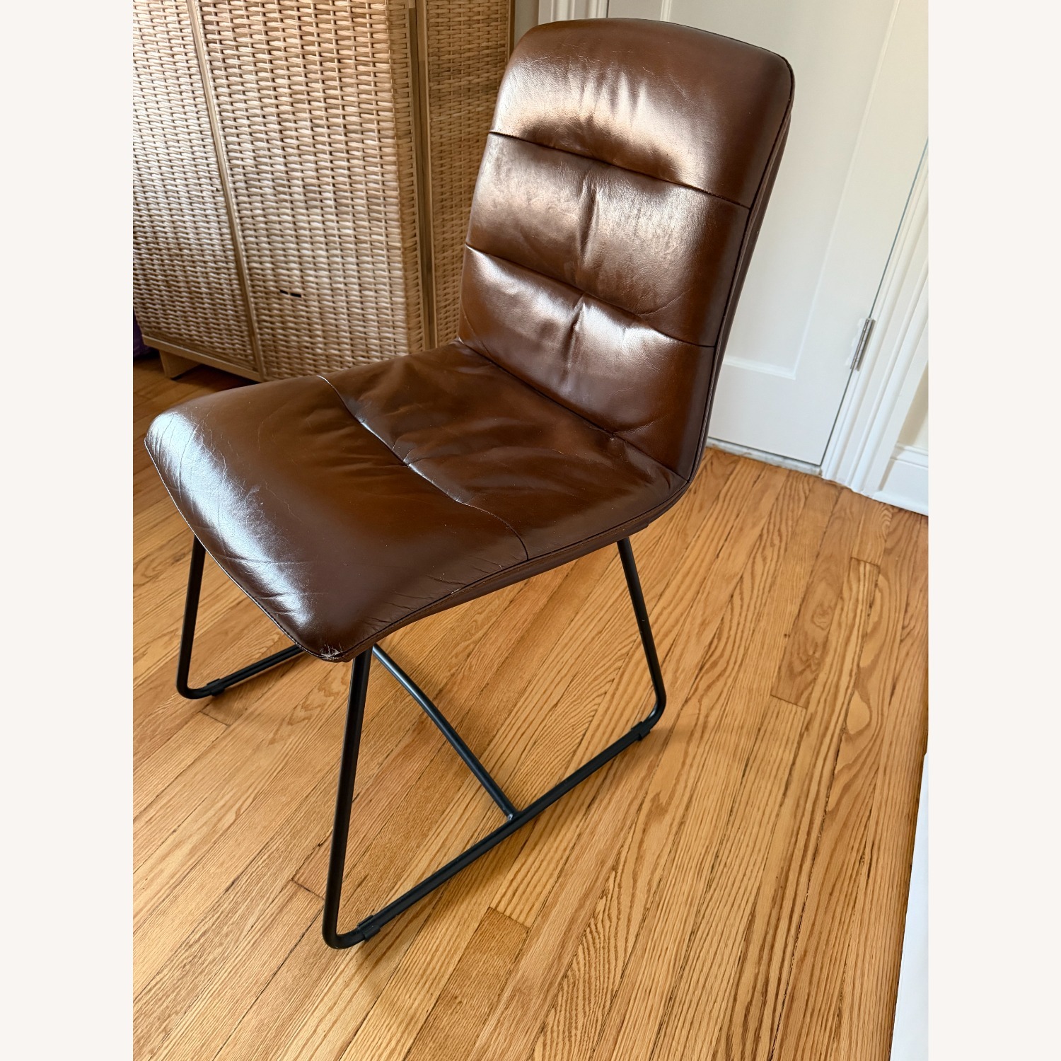 Industry West Asher Dark Brown Leather Dining Chair - image-2