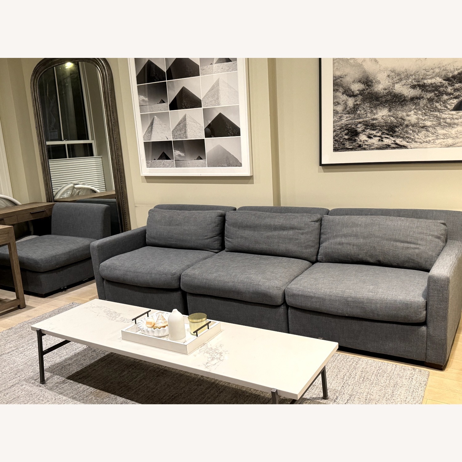 Restoration Hardware Dark Gray Maxwell Modular 4-Piece Sofa - image-3